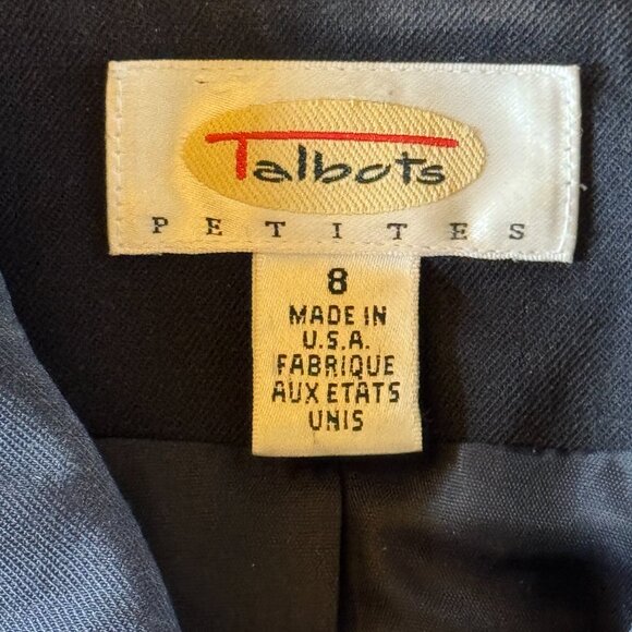 Talbots Petites women's wool black classic  business pantsuit size 8P - Picture 4 of 16